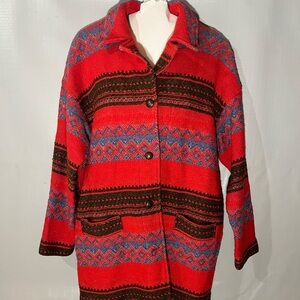 Women’s Medium vintage seasons outerwear refurbished Sweater Red